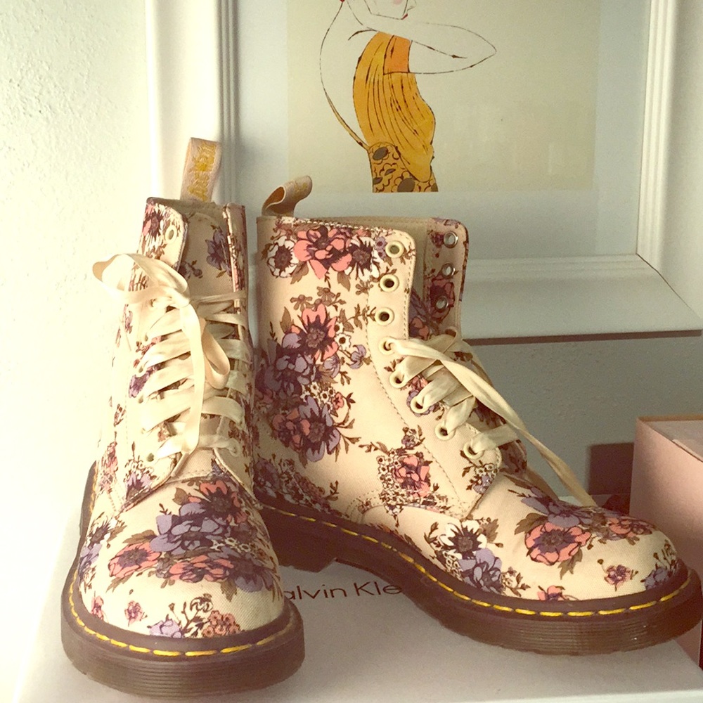 Floral Canvas Doc Martens